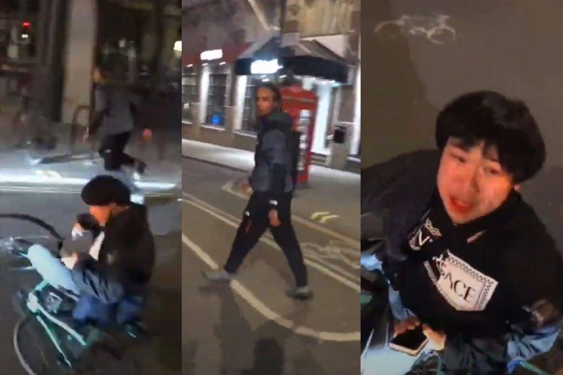 A Singaporean student was attacked by a knife-wielding man while cycling in the streets of London.