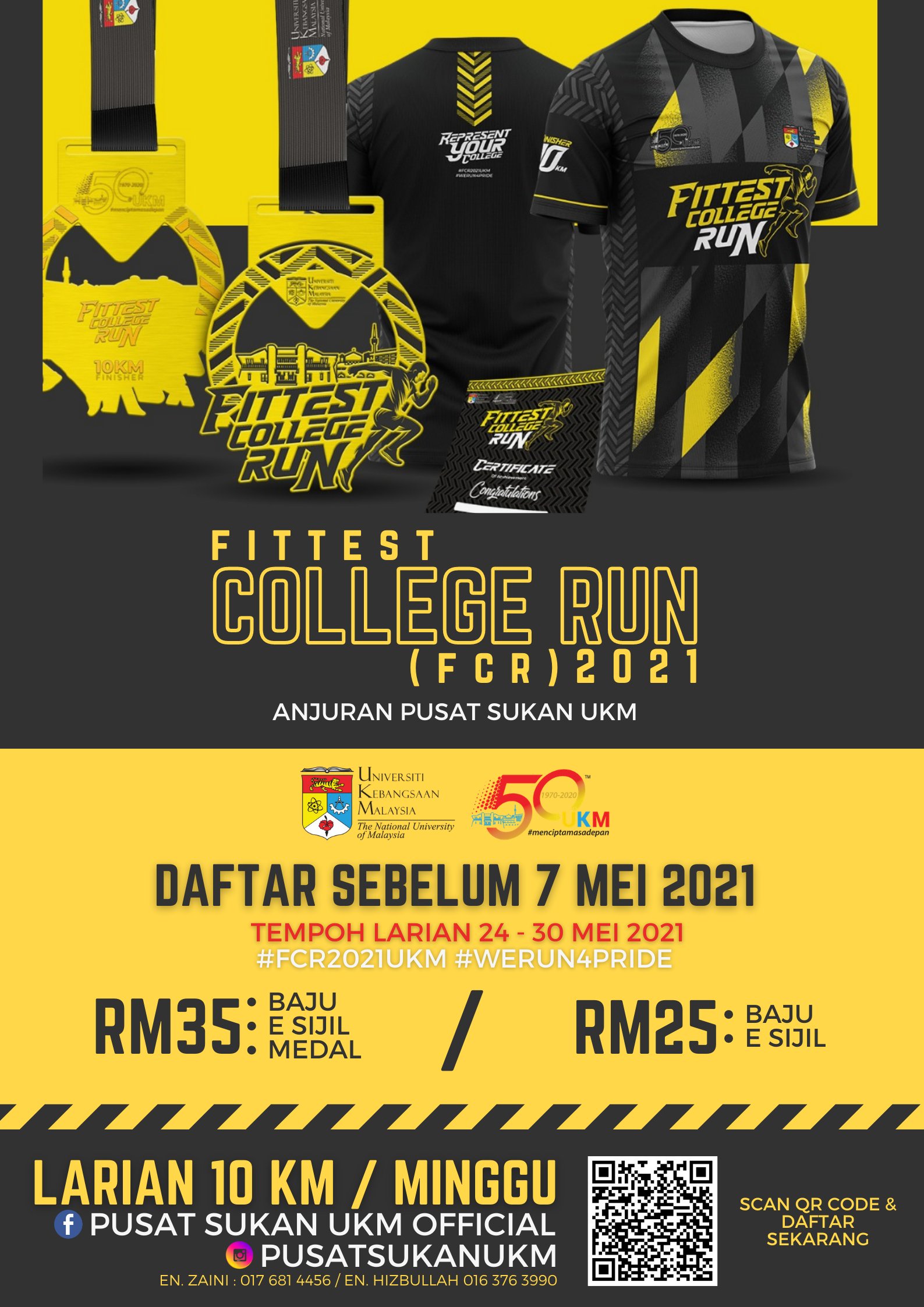 A virtual running program open to all UKM students.