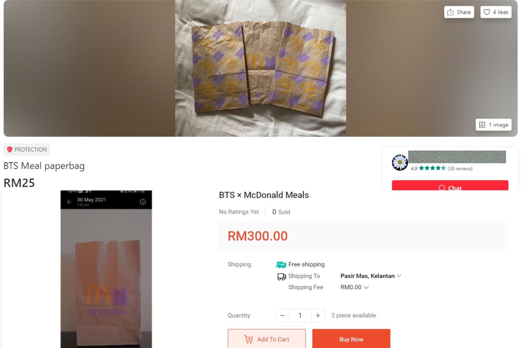 Local sellers were already reselling the empty packaging of the meal set on several online shopping platforms a day after the launch.
