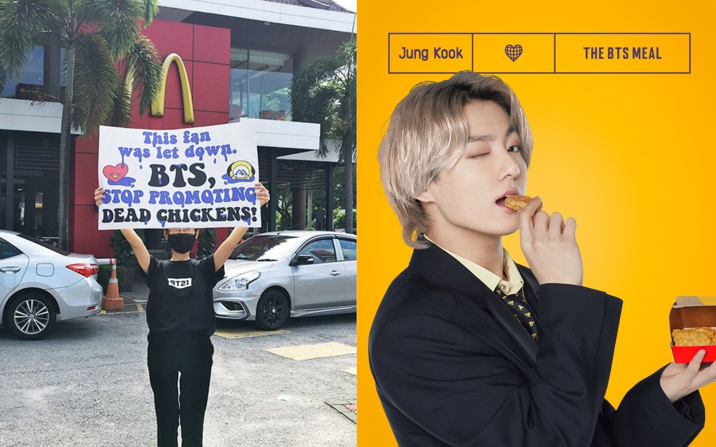 The issue started when a BTS ARMY member sent in a picture showing their dissatisfaction of “promoting dead chickens”.