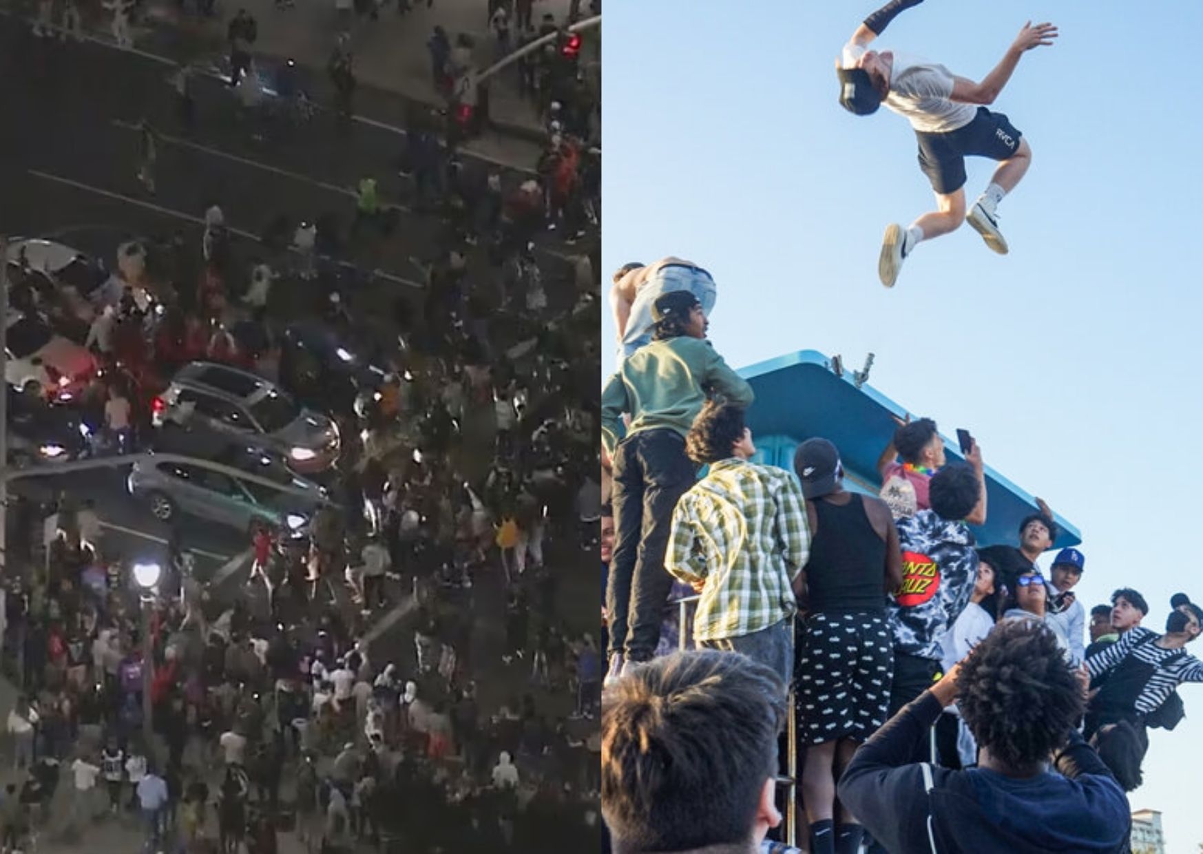 The hashtag #adrianskickback has garnered over 350 million views with more than 2,500 people attending the party at Huntington Beach.
