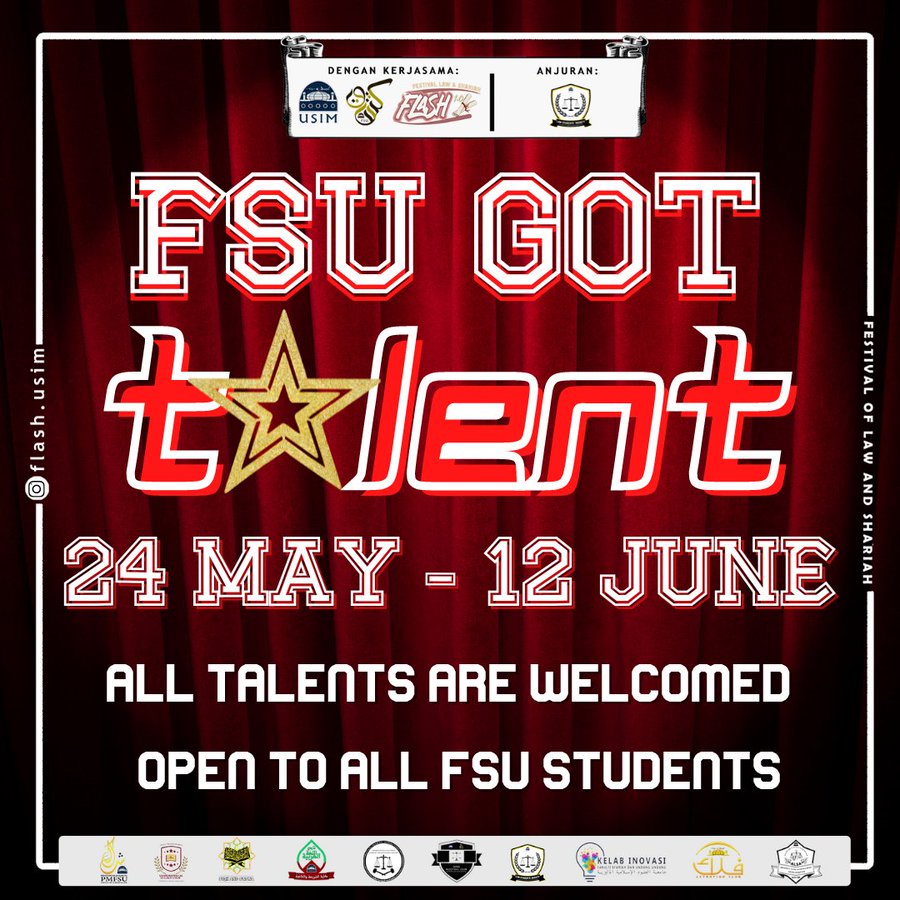 LAWSOC USIM brings FSU GOT TALENT to all FSU Students to present their singing, dancing, comedy and novelty acts.