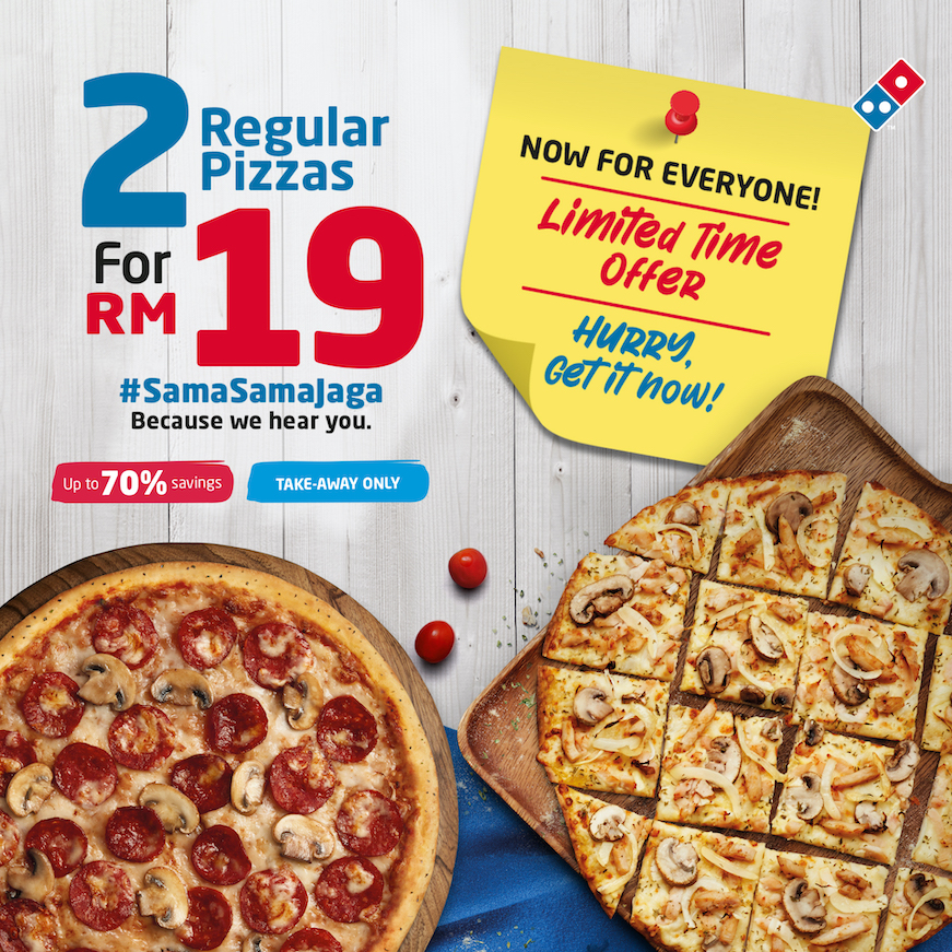 As the pandemic continues on, Domino’s want to remind everyone to always spread the love by offering you some irresistible offers!