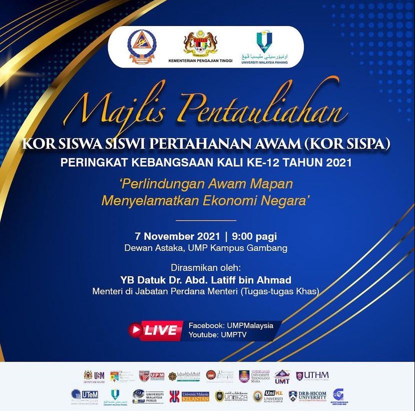 Majlis Pertauliahan: Kor Siswa Siswi Pertahanan Awam (kor Sispa) • Myc 