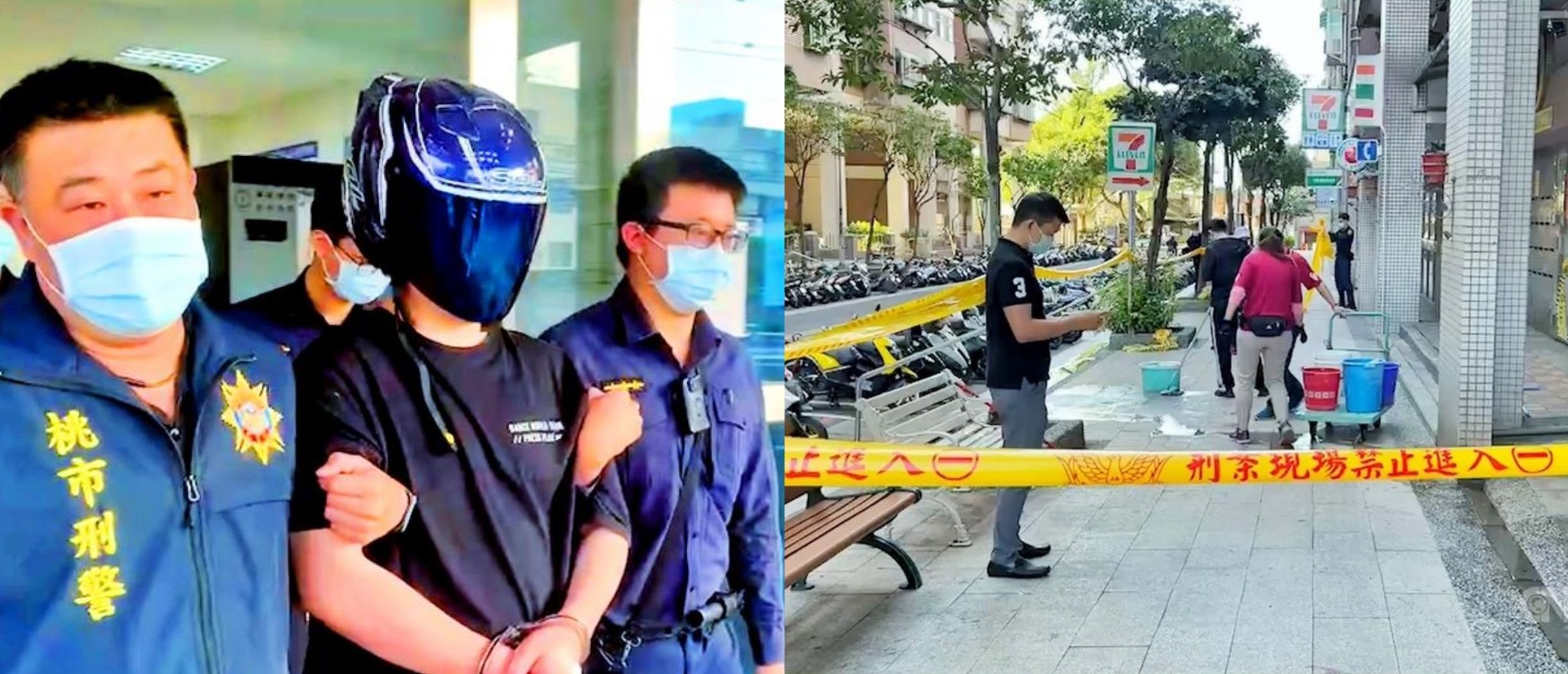 The Taiwanese police had arrested the assailant and increased patrols near convenience stores.