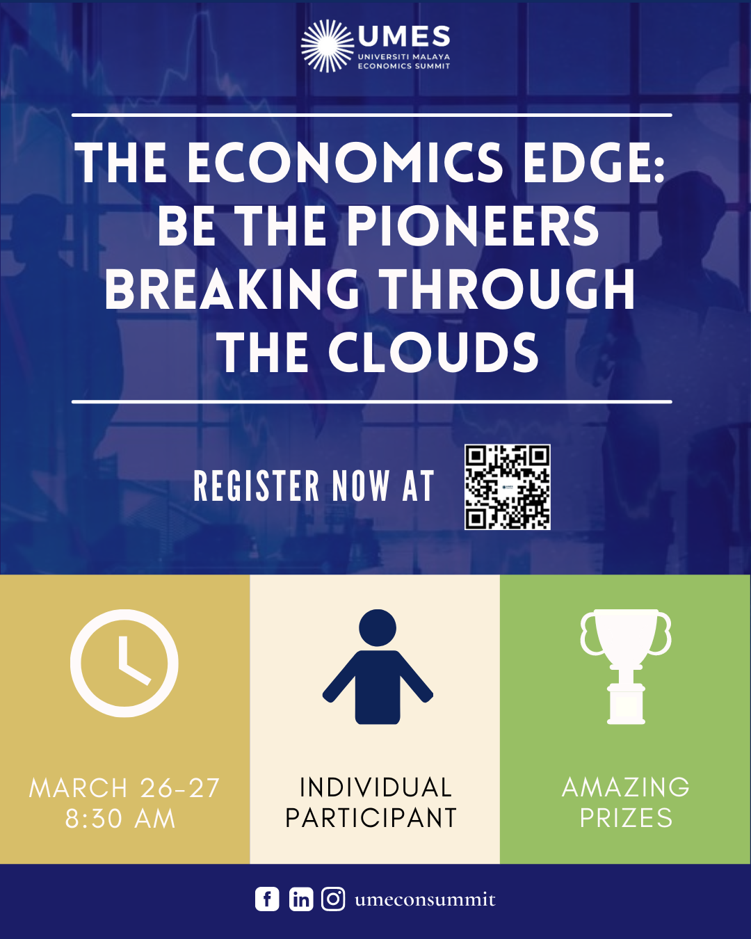 Calling youth to join an insightful discussion and gain an exceptional understanding of various elements of the economy with “The Economics Edge, Be the Pioneers Breaking Through the Clouds”