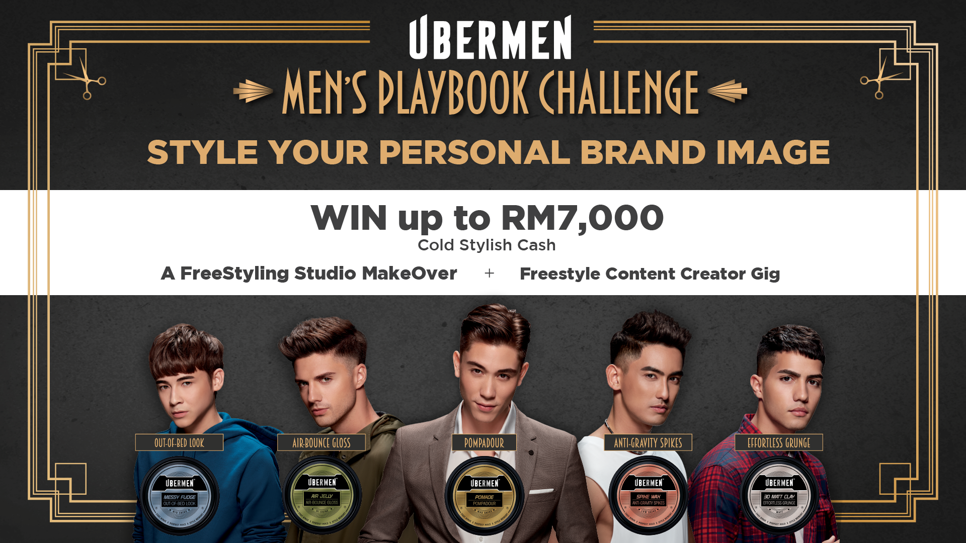 If you like your new Look, you can join the Men’s PlayBook Challenge 2022 & Win up to RM 7,000 Cash.