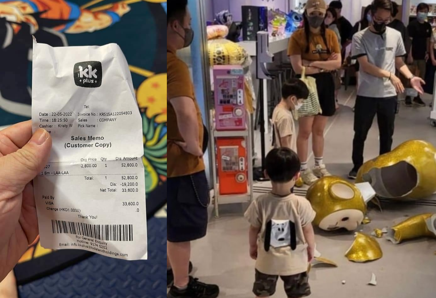 The kid's father initially paid for the damages but was fully refunded after. Unfortunately, the store had received many negative backlashes due to the incident. 